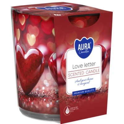 Vonná svíčka BISPOL Aura sn72s-04 (Love Letter) ~22h