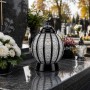 Candle chapel sphere large black 36 cm
