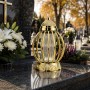 Sviečka kaplnková guľa malá zlatá 28 cm