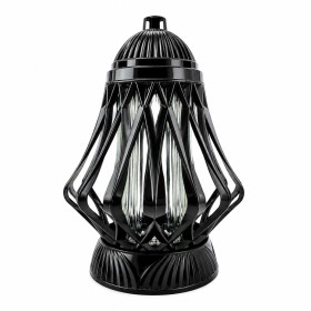 Small black openwork chapel candle 29.5 cm