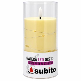 Świeca LED z łańcuchem LED SUBITO GC710 D78H150 kość słoniowa (318)