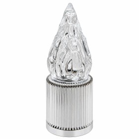 Slnečná LED sviečka strieborná - studené svetlo (A7163W)