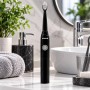 VELNEW sonic toothbrush, black, 13,000 vibrations/min, two heads