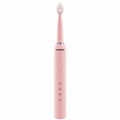 VELNEW pink sonic toothbrush 19,000 vibrations/min two heads