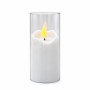 Agnes LED candles, white tube, warm flame, 12.5 cm, 12 pieces