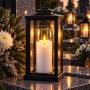 Sviečky Agnes LED, biela trubica, teplý plameň, 12,5 cm, 12 kusov
