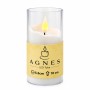 Agnes LED candles, white tube, warm flame, 10 cm, 12 pieces