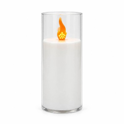 LED sviečka Sunlight (A7190) biela trubica s pohyblivým plameňom 12,5 cm 1 kus