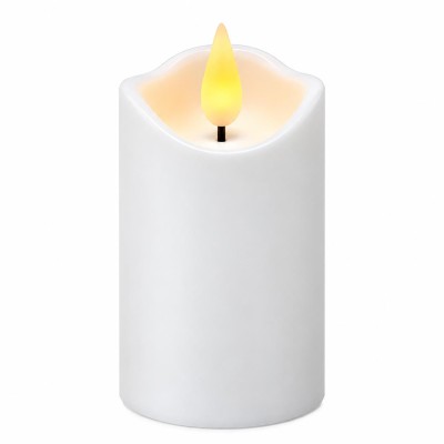 Świeca LED Agnes fala biała ciepły płomień 10 cm 1 sztuka