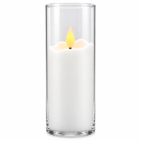 Świeca LED Agnes tuba biała ciepły płomień 15 cm 1 sztuka