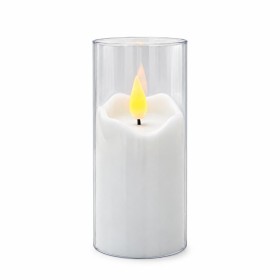 LED sviečka Agnes, biela trubica, teplý plameň, 12,5 cm, 1 kus