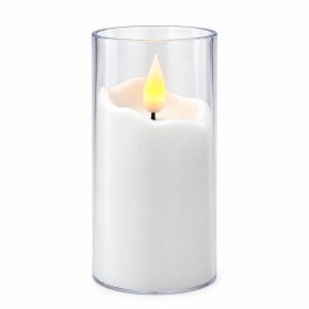 Świeca LED Agnes tuba biała ciepły płomień 10 cm 1 sztuka