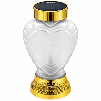 Solar LED lantern SUBITO SL5 golden heart matte warm flame 22cm