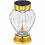Solární LED lucerna svíčka SUBITO SL5 zlaté srdce teplý plamen 22cm