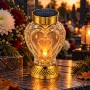 Solar LED lantern candle SUBITO SL5 golden heart warm flame 22cm