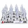 LED inserts for SUBITO 3D lanterns, shrines, candles (1271) silver, 12 pieces