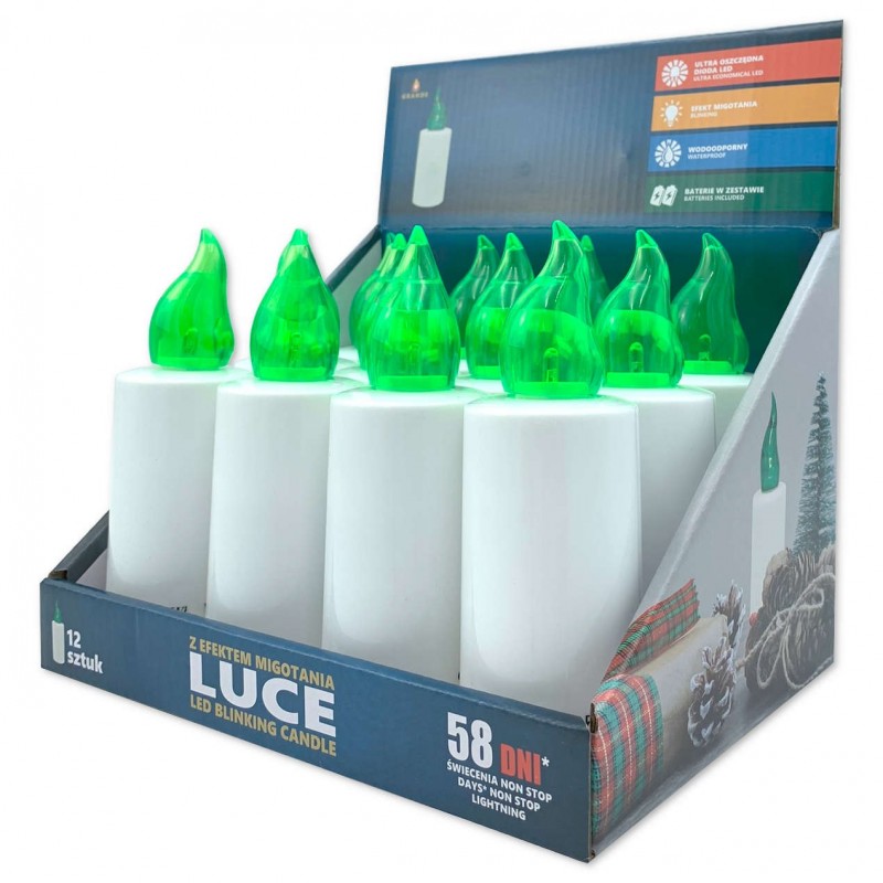Wkłady LED Grande Luce 12szt. zielone
