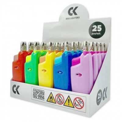 Zapalarki zapalniczki gazowe CK Z5 25 sztuk mix 5 kolorów