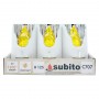 Wkłady do zniczy LED Subito C707 H125 6 sztuk srebrno-żółty